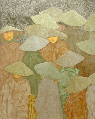 Chợ mưa (Market on a rainy day) 