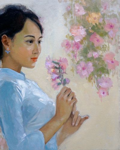 Thiếu nữ bên hoa dạ yến thảo