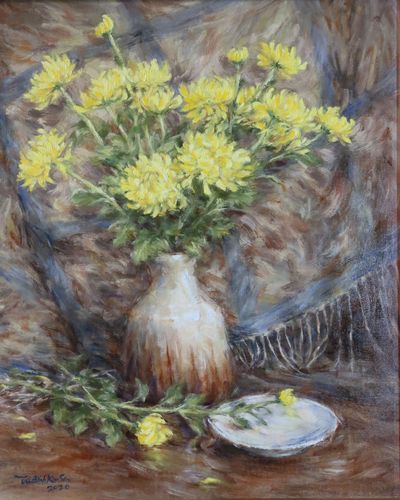 Still life of chrysanthemum flowers. Sep.2020