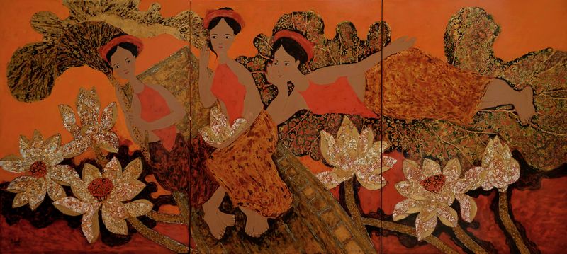 The story in the lotus garden.