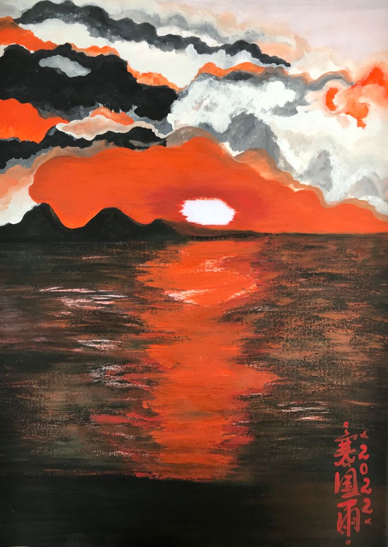 THE RED SUNSET OF THE MUSE 