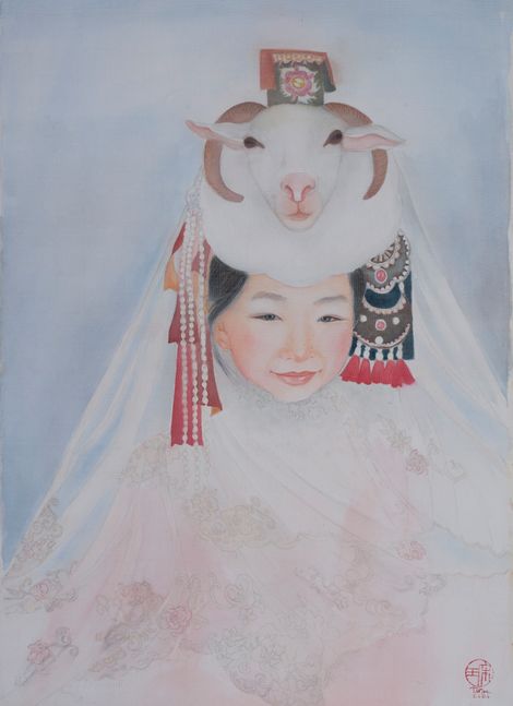 Em bé trên thảo nguyên