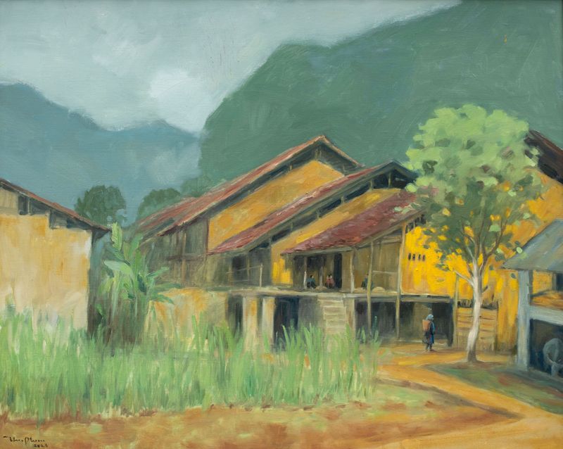Chiều trên bản làng Hương