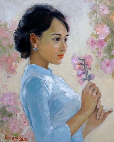 Thiếu nữ bên hoa dạ yến thảo