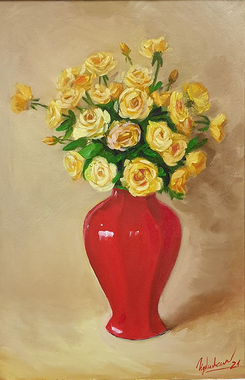 Red and yellow rose 