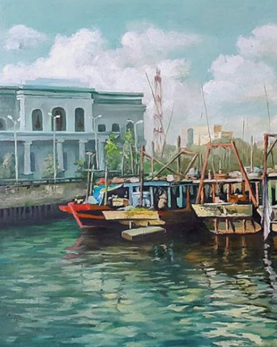 Chiều trên bến Hạ Long