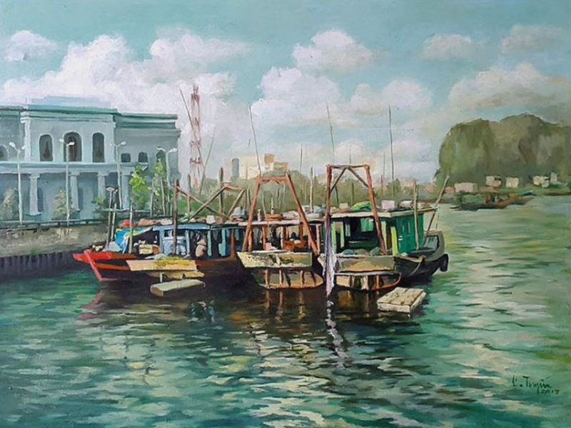 Chiều trên bến Hạ Long