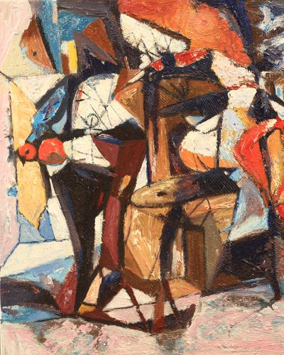 Chiếc ghế màu đỏ