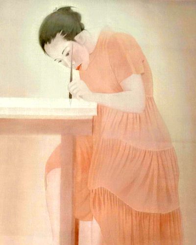 Cô gái vẽ lụa