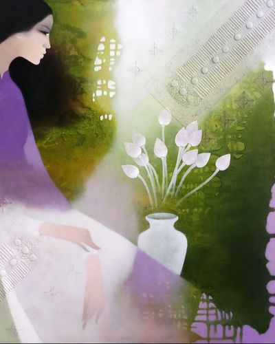 Vạt nắng bay qua tà áo tím