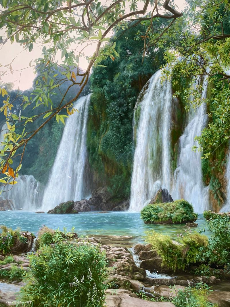 Thác Bản Giốc ngày thu