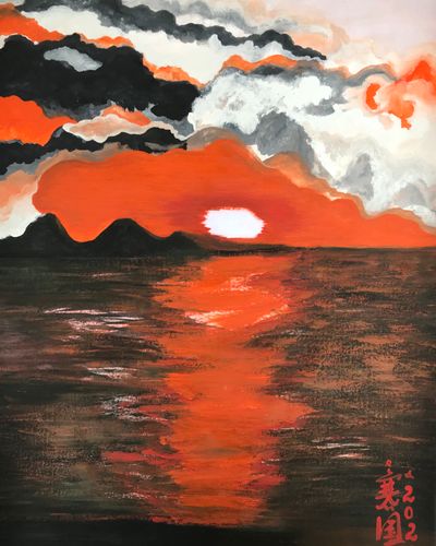 THE RED SUNSET OF THE MUSE 