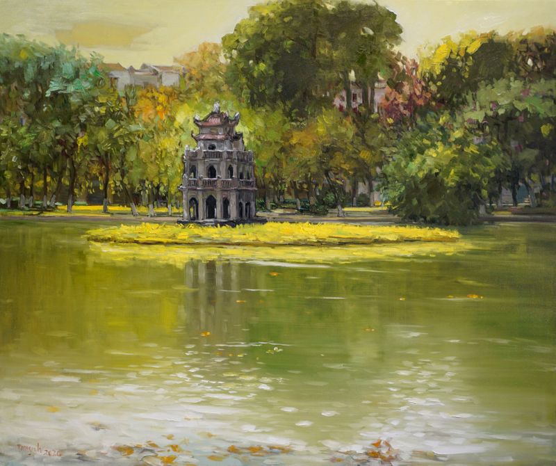Tháp Rùa đã trở thành một trong những địa điểm nổi tiếng của Hà Nội, và vẽ một bức tranh rùa vàng với nền là Tháp Rùa sẽ mang đến cho bạn một cái nhìn khác về thành phố này. Vẽ tranh rùa vàng với cảnh nền Tháp Rùa sẽ đem đến cho bạn một trải nghiệm tuyệt vời và đầy ý nghĩa.