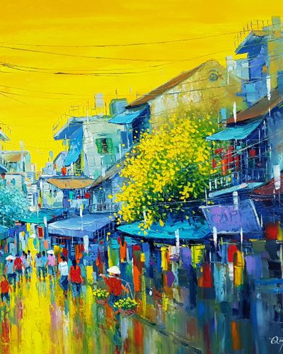 Chiều mưa trên phố