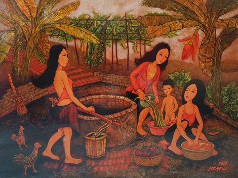 Chiều bên giếng quê